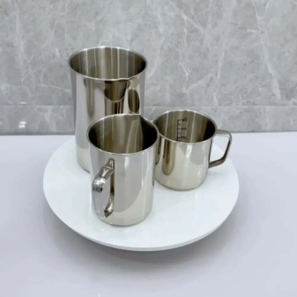 Neue Edelstahl-Laborbecher mit Graduierung, 500 ml, Messbecher, 1000 ml, Espressotassen, Backen