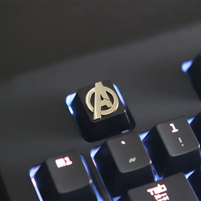 Marvel The Avengers Peripheral Movies Creative A-shaped Keyboard Cap Keyboard Cross Axis Decoration High-Looking Gift for Boys