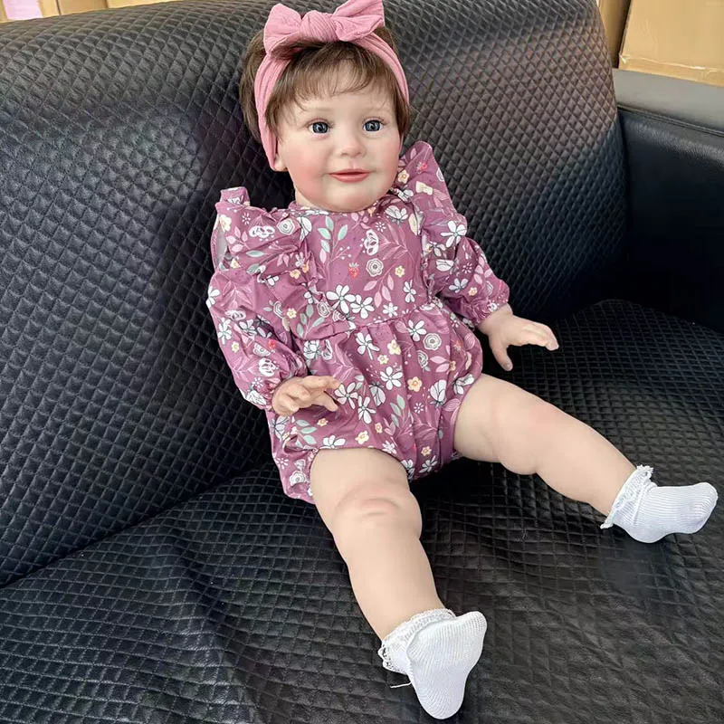 

26''Real Looking Huge Size Toddler Baby Reborn Zoe with Genesis Paint 3D Skin with Visbile Veins Lifelike Baby Dolls for Child