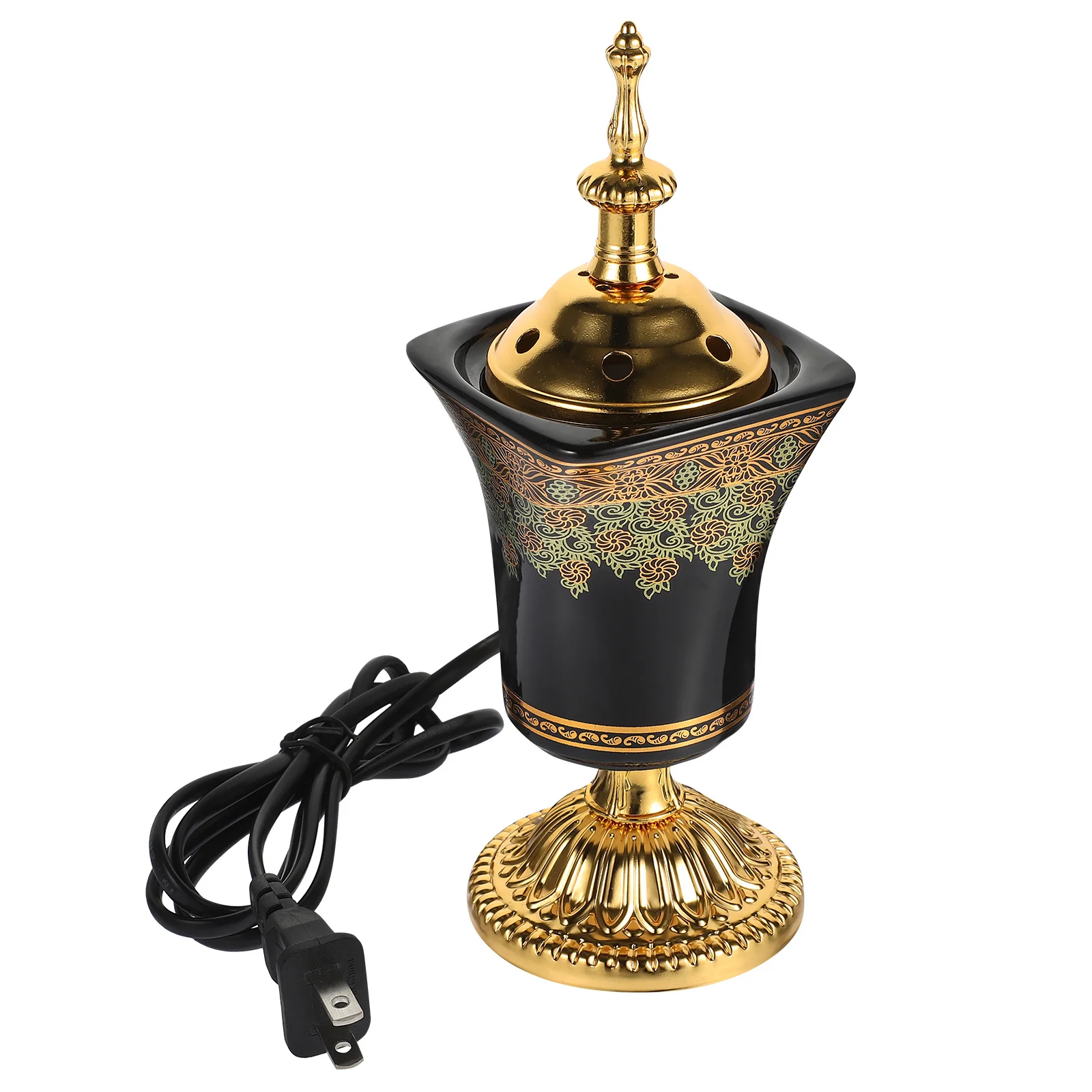 

Ceramic Incense Burner Electric Vintage Plug In Aroma Diffuser For Home Study Bedroom Yoga Sauna Decorative Censer 110V Us Plug