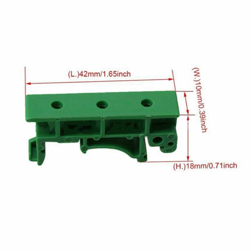 HOT SALES 20Pcs DRG-01 PCB for DIN 35 Rail Mount Mounting Support Adapter Circuit Board Bracket Holder Carrier Clips Connectors