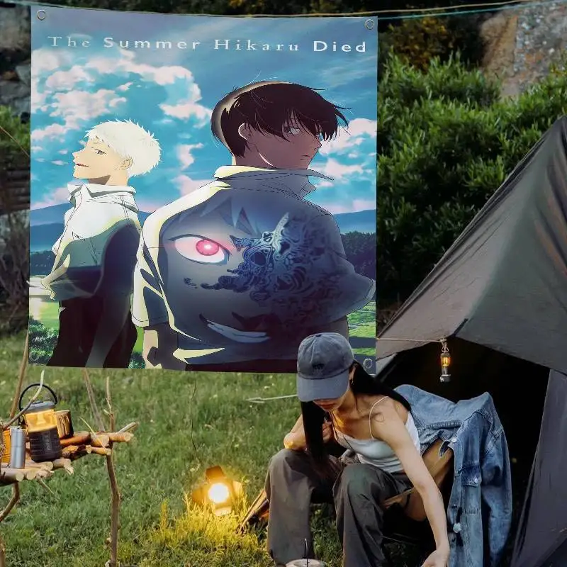 Anime The S-Summer Hikaru Died Cartoon Flag Wall Hanging Banner Decoration Household Home Decor
