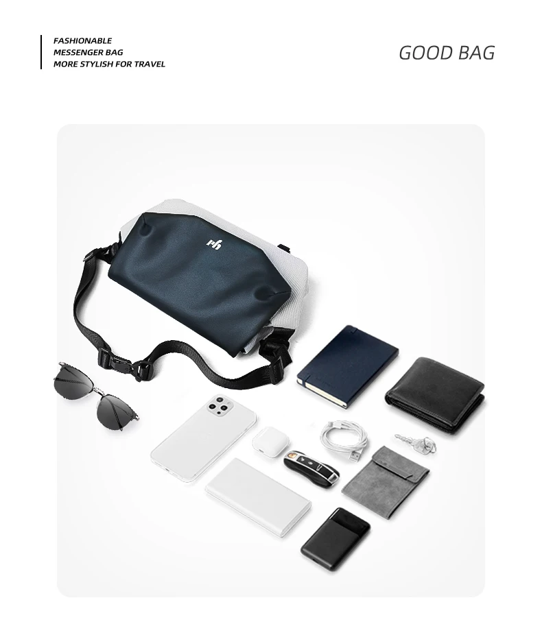MATE ELAN Stilvolle Männer Umhängetasche Oxford Wasserdichte Umhängetasche Umhängetasche Tragbare Teenager Büchertasche Reise 9,7 zoll iPad Tasche – Detail 3