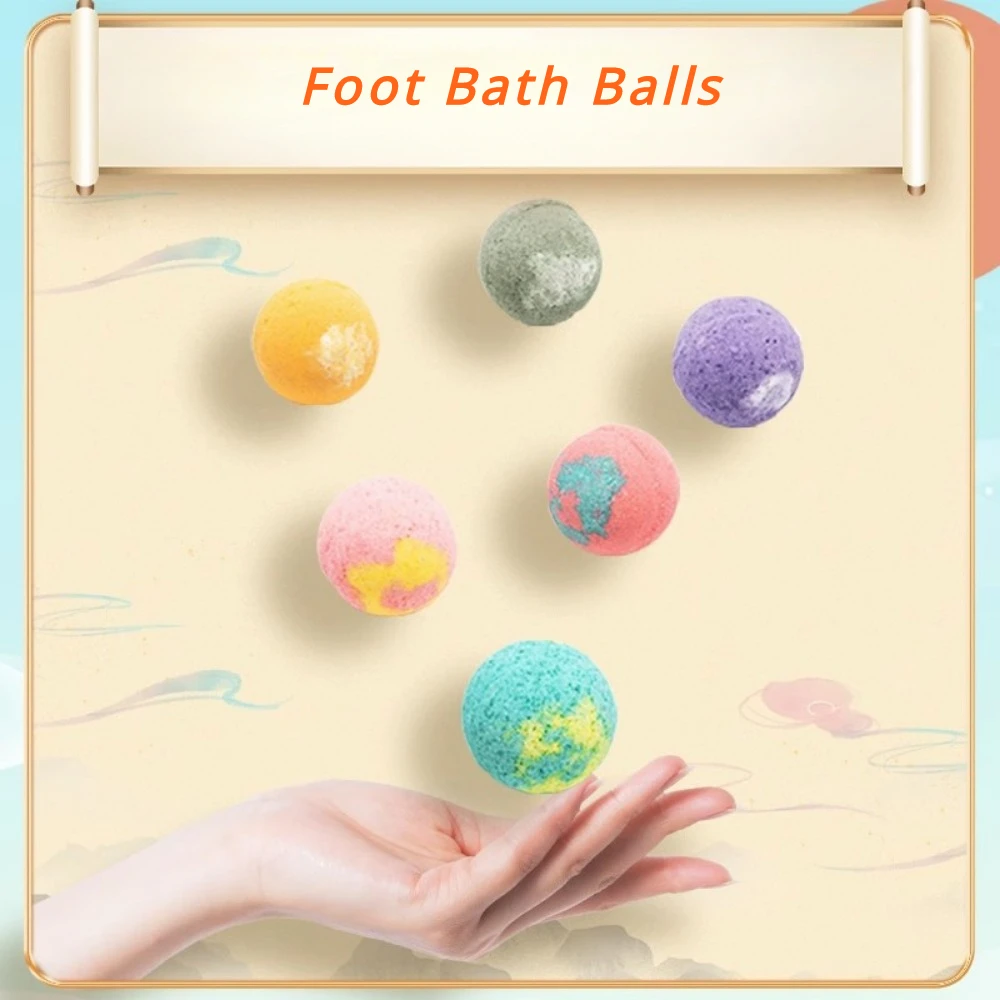 

12pcs Essential Oil Foot Bath Balls Herbal Foot Soak Pills Instant Soak Balls Wormwood Perspiration Feet Spa Relaxing Bath Balls