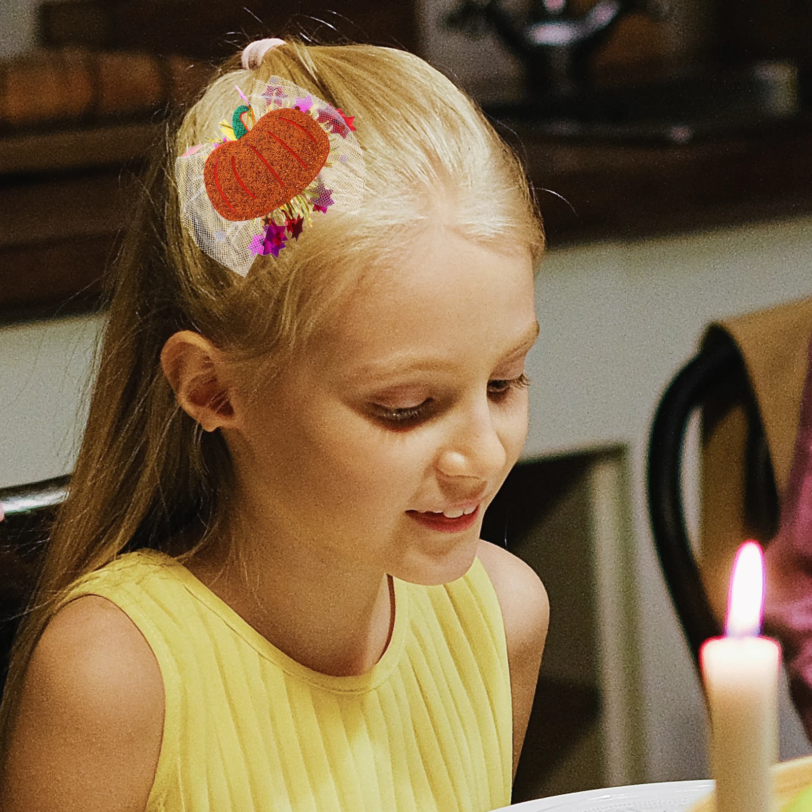 

6pcs Turkey Hairpin Thanksgiving Women Hair Accessories Girls Clips Party Pine Cones Small For Adults Thin Hair