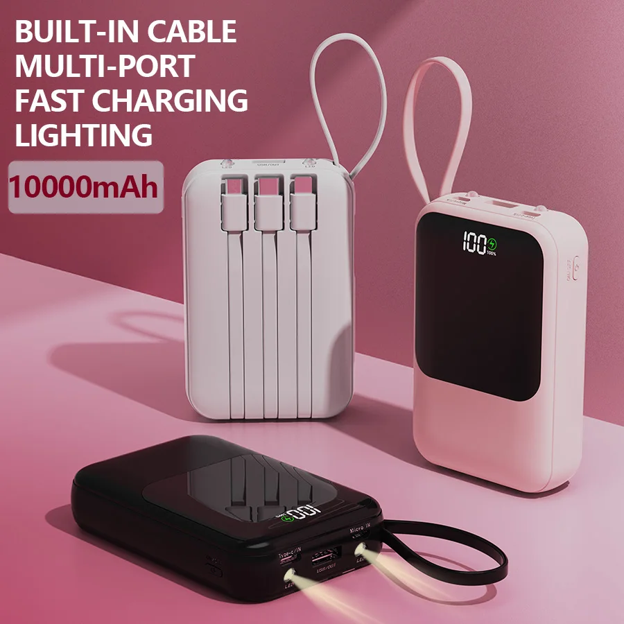 

Портативный аккумулятор 10000 мАч с фонариком, быстрой зарядкой PD20W, для телефона, кемпинга и путешествий