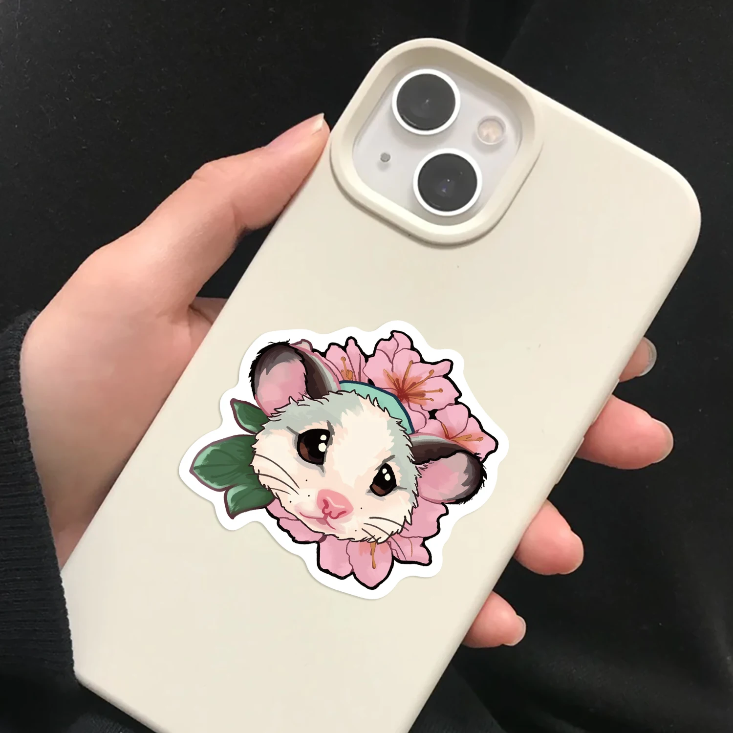 50pcs Cartoon Animal opossum Graffiti Waterproof Sticker, Creative Trend Decorative Decal, Wholesale