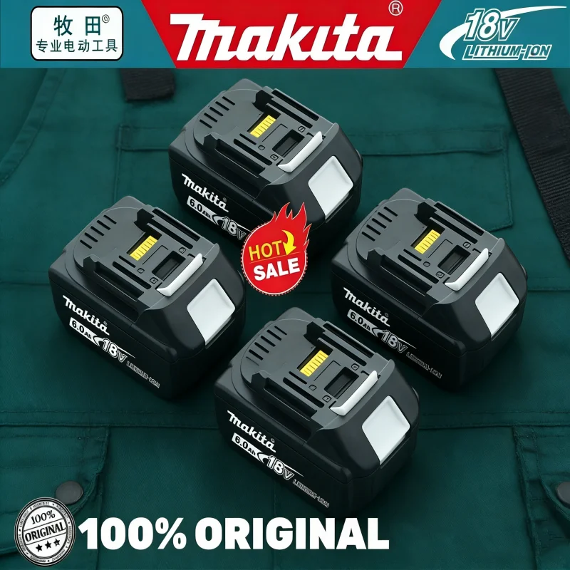 

100% оригинальный аккумулятор Makita, литиевая батарея 18В 6Ач/5Ач 9Ач для инструментов Makita DTW700 DDF487 DTD173 DGA404 HR140D DJV182