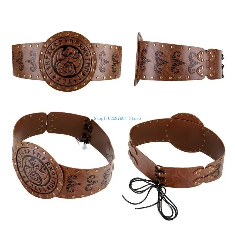 N7YF Unique Pattern Waist Belt Personality Hundred with Waistband Exquisites Belt