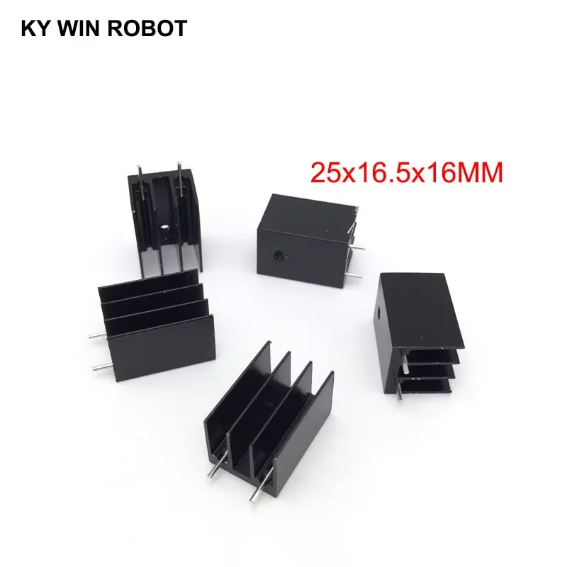 10 個アルミ TO-220 ヒートシンク TO 220 ヒートシンク トランジスタ ラジエーター TO220 クーラー冷却 25*16.5*16 ミリメートル 2 ピン T