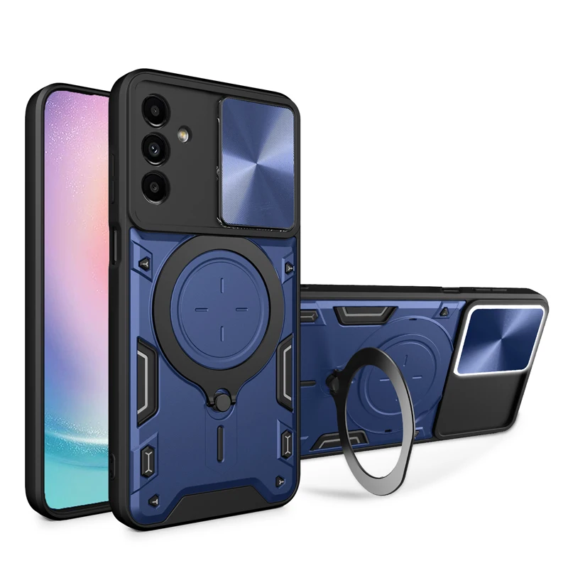 Back Cover For Samsung Galaxy A52 A52S A72 A73 A57 A56 A55 A54 A53 5G Cases Rotated Ring Holder Lens Protection Phone Case Cover