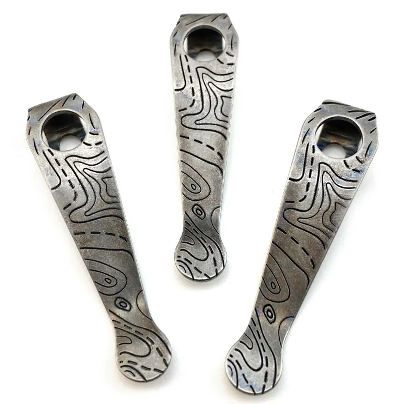 Clip de bolsillo para cuchillo ligero Spyderco Para 3, abrazadera de bolsillo de transporte profundo, clip de bolsillo para cuchillo plegable de aleación de titanio, Dropshipping
