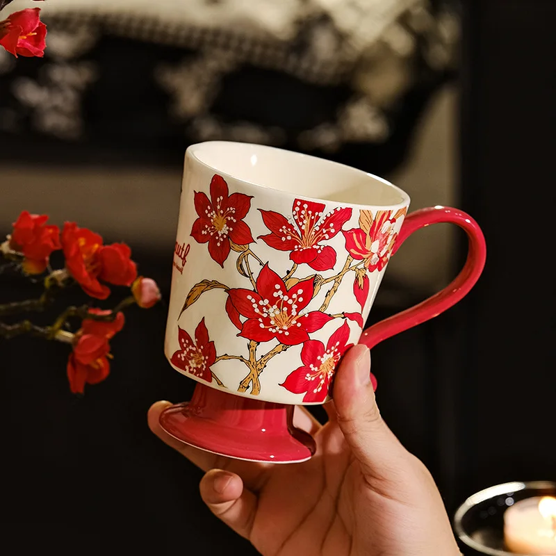 

HotSelling Vintage Ceramic Mug Stylish Luxury Heat-Resistant Coffee Cup Festive Office Water Mug Perfect as Thoughtful GiftFavor