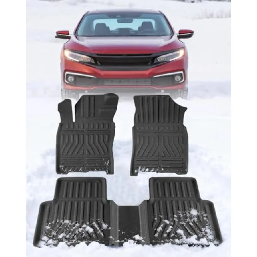 

Car Floor Mats for Honda Civic 2016-2021 All Weather Rubber Liners Custom Fit X 10th Gen Sedan Hatchback Coupe Type R Insight F
