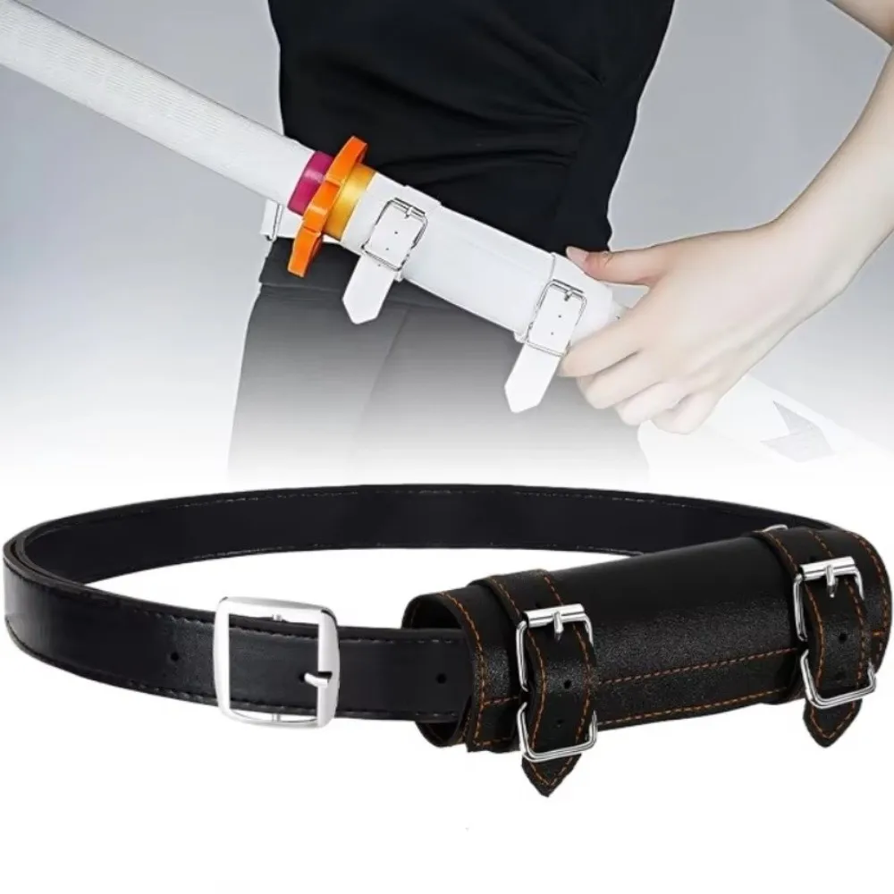 Leather Sword Belt Holder Adjustable Waist Strap Single Sword Samurai Sword Belt Buckled Loop Cosplay Sword Waist Strap