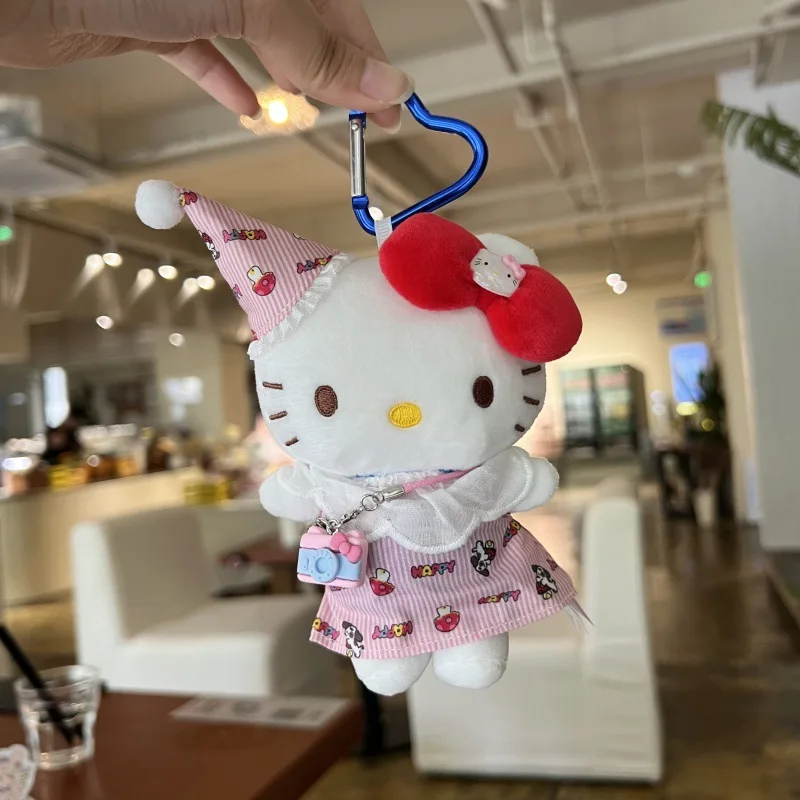 

Sanrios Kawaii Birthday Party Series Diy Hello Kitty плюшевая кукла кулон новая мультяшная шляпа на день рождения сумка Kitty подвесной брелок подарок