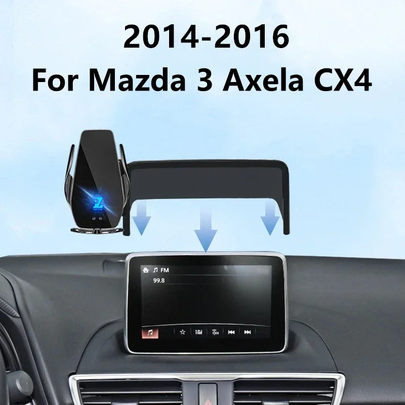 

2016-2019 For Mazda CX4 CX-4 Car Screen Phone Holder Wireless Charger Navigation Modification Interior 7 Inch Size