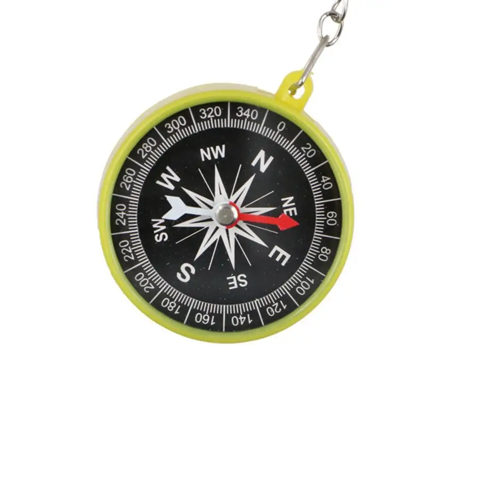 Travel Camping Pocket Compass Keychain Hiking Cycling Mini Compass Pendant Random Color Toy Navigation Tools Car Key Pendant