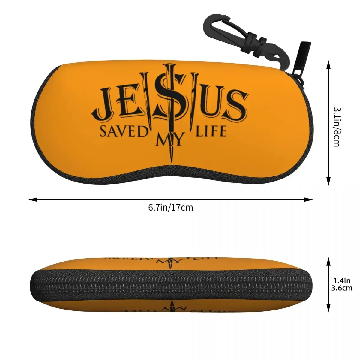 Custom Saved My Life Shell Eyeglasses Case Men Women Christ Religion Christian Faith Glasses Case Sunglasses Box Pouch