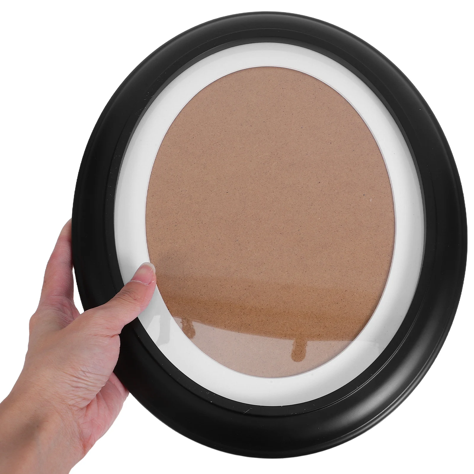 Oval Photo Frame Wooden Wall Hanging Picture Frame Wall Decorative Photo Frame Elliptical Solid Wood Frame Wall Decoration