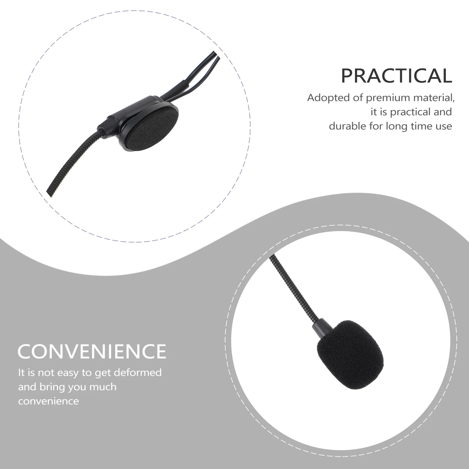 

Lightweight 3.5Mm Screw Locking Headwear Condenser Microphone Headset For Speaker Flexible Mic Boom Noise Isolating Microphone