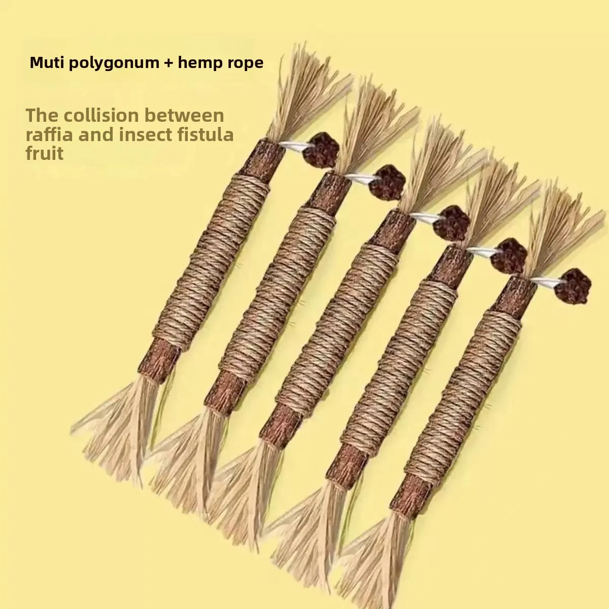 10 Palitos de Matatabi Silvervine, Juguetes Masticables para Gatos, Palitos Dentales para Gatitos y Gatos Adultos, Juguete Interactivo para Gatos, Regalo para Mascotas Pequeñas