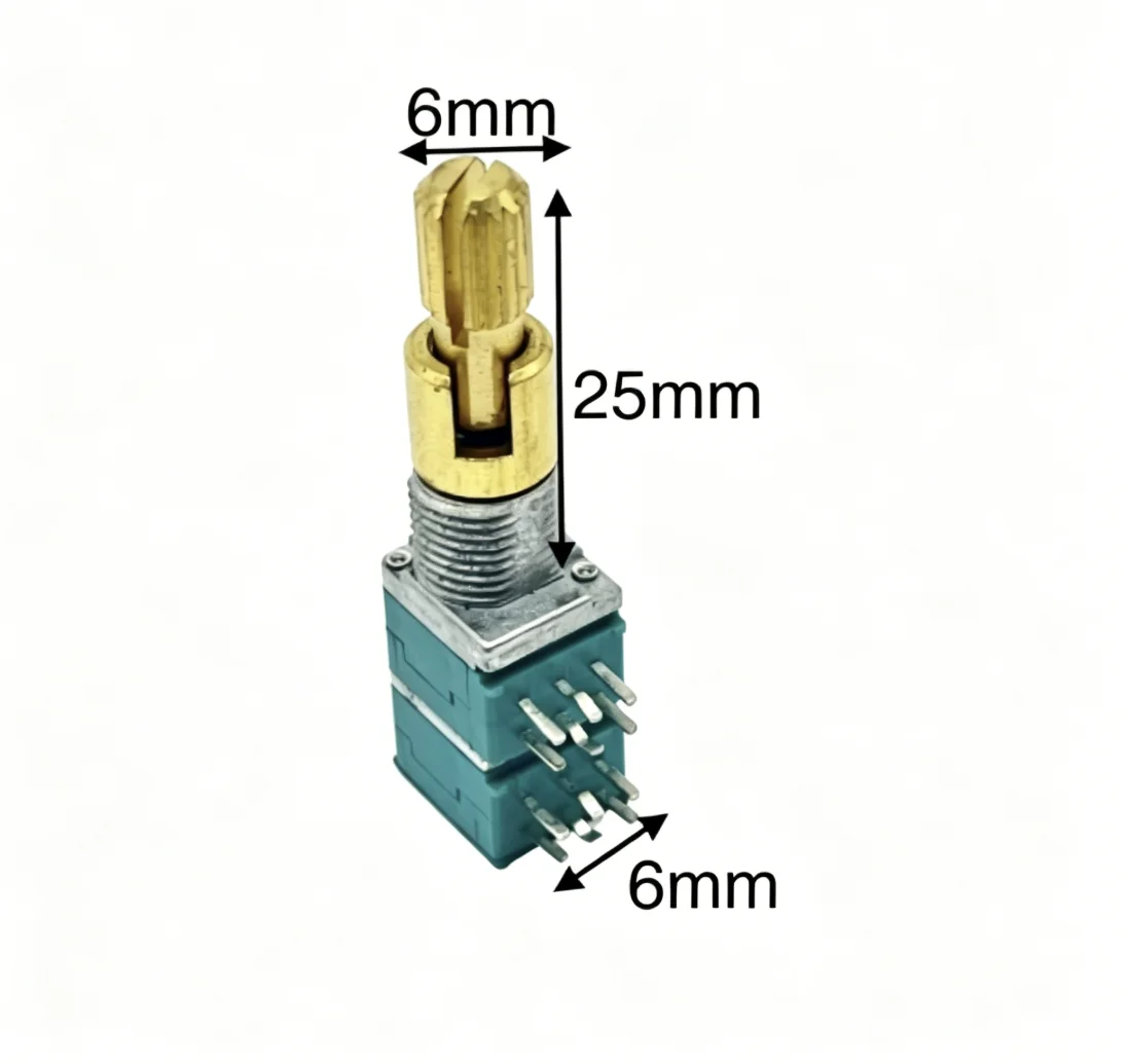 Taiwan FD Fuhua RD923D-20E3-K Double Adjustable Precision Potentiometer, Front B10K * 2, Rear B100K * 2, Axis Length 25 1 pcs