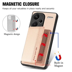Magnet Card Slot Wallet Case For Xiaomi Redmi Note 15 14 13 12 11 10 Pro Plus 5G 4G 11S 10S 12C 13C 14C Leather Flip Case Cover