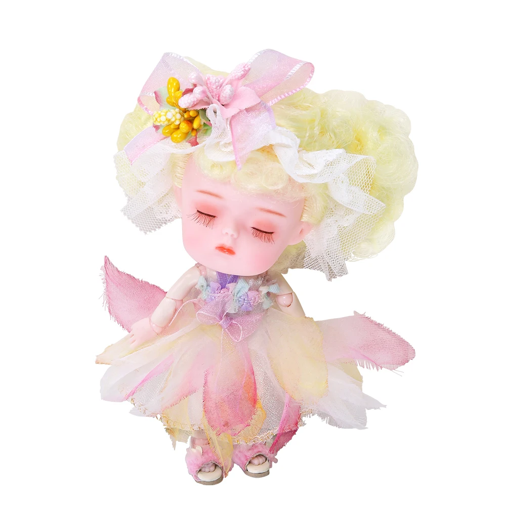 1/12 BJD Dolls 26 ball joint body 15CM Mini Doll ob11 DBS special offers Doll with Equipment Shoes Makeup Set Gift Toy