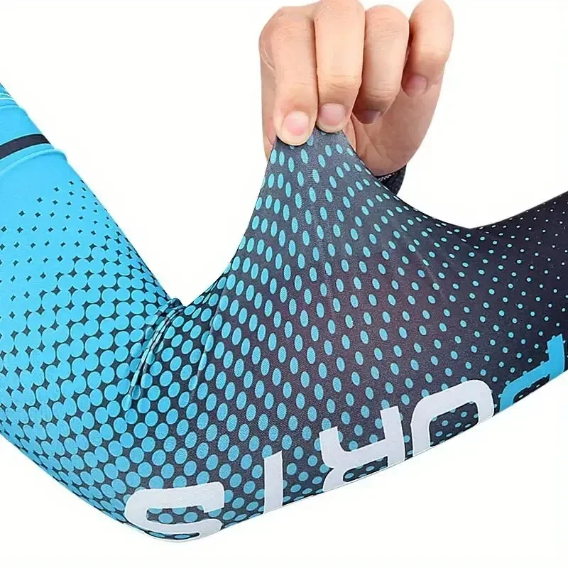 Ice Silk Arm Sleeves UV Protection Anti-Slip Sunscreen for Men & Women Cooling Summer Outdoor Sports Sleeve for Cycling view 4