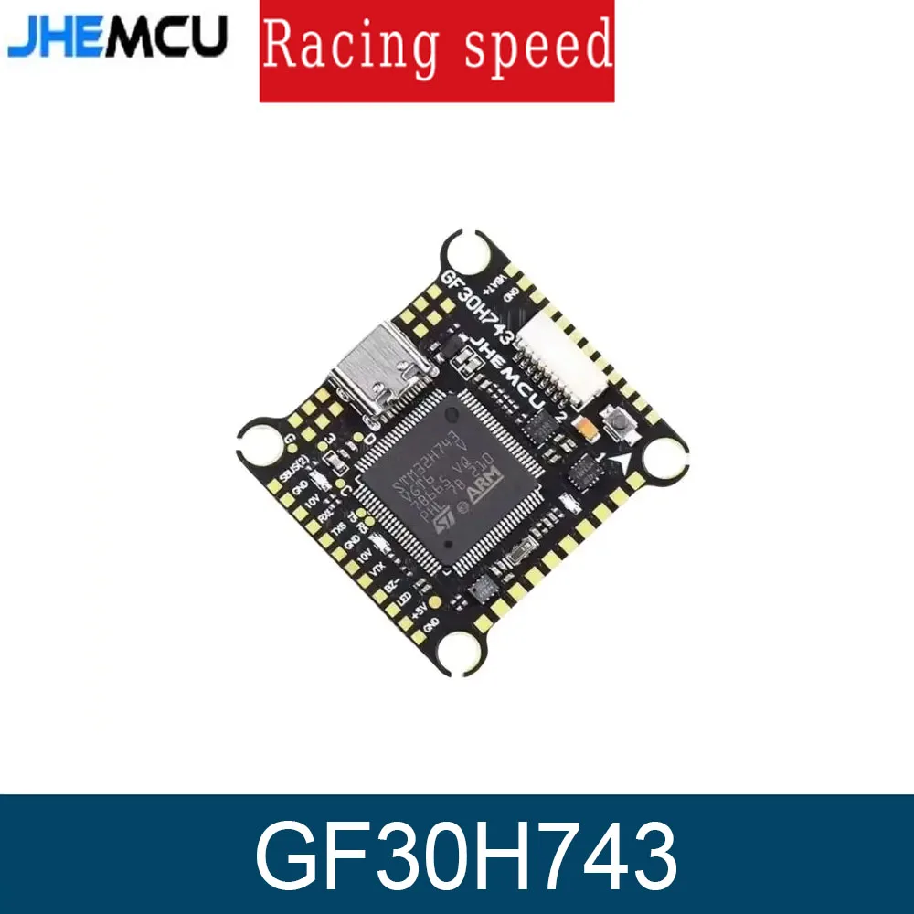

JHEMCU GF30H743 H743 480MHZ Flight Controller ICM42688P Dual Baro OSD 128M BlackBox Dual BEC 3S6S 30X30mm for FPV Drones