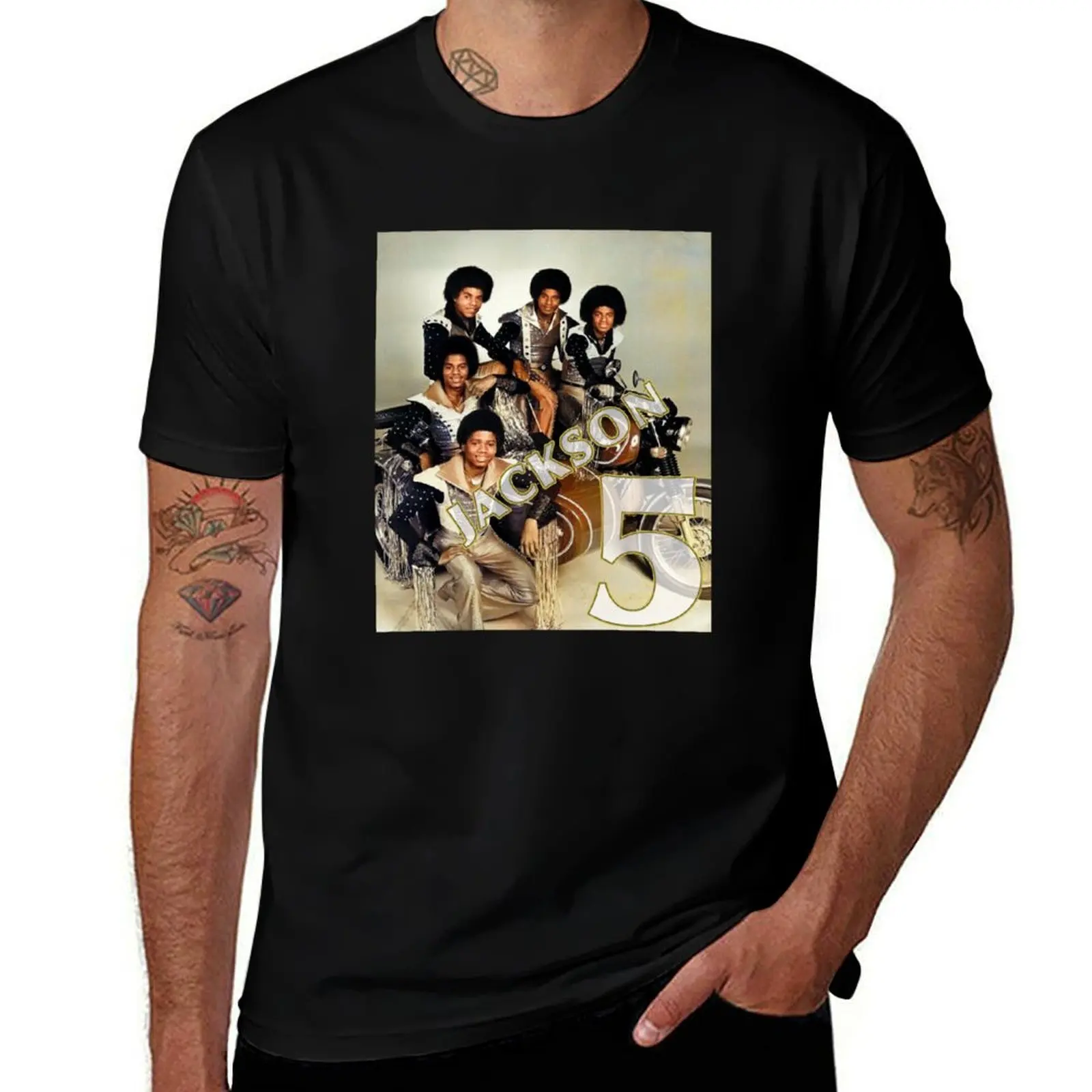 Jackson 5 1970’s Pop vocal Group Motown Soul T-Shirt Large Size Casual Tee Shirt T-Shirt