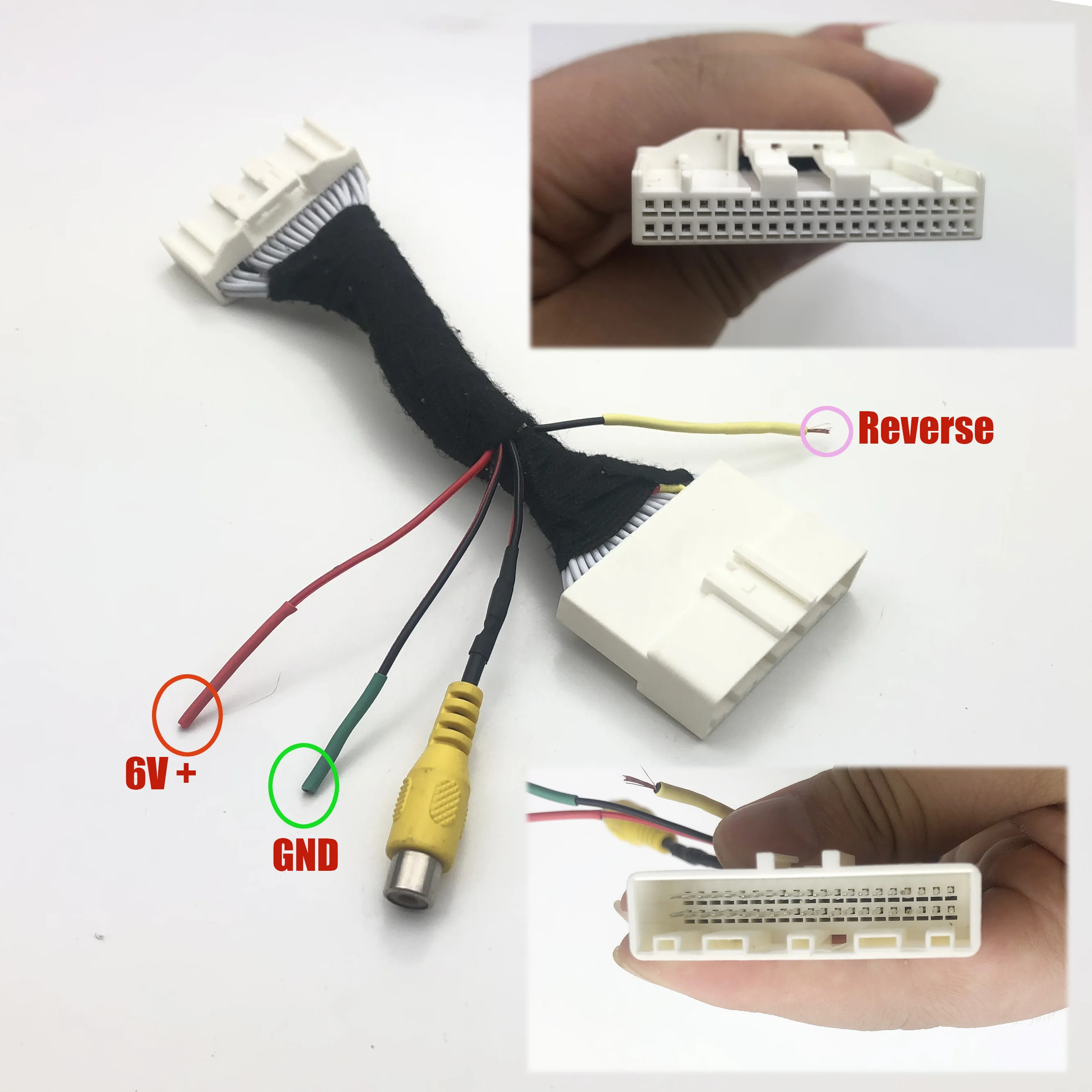 Cavo adattatore per spina Video RCA Vkauto C40 pin per Nissan Leaf con telecamera per retrovisione EV GEN1 EV GEN2 2010 ~ 2017