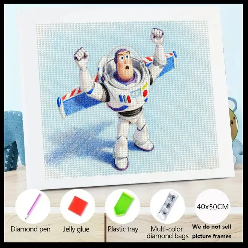 

1 шт. Disney Pixar Toy Story Buzz Astral 5D набор для алмазной живописи, DIY Full Drill Space Ranger Hero Adventure Cartoon Crystal Di