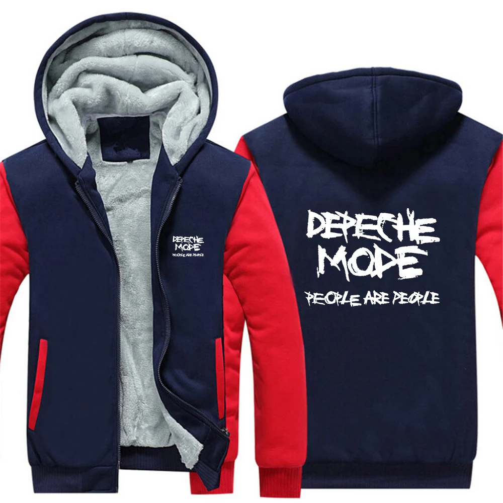 

Новинка 2025 года, утепленная теплая куртка на осень и зиму Depeche Mode с принтом, мужские удобные популярные толстовки на хлопковой подкладке