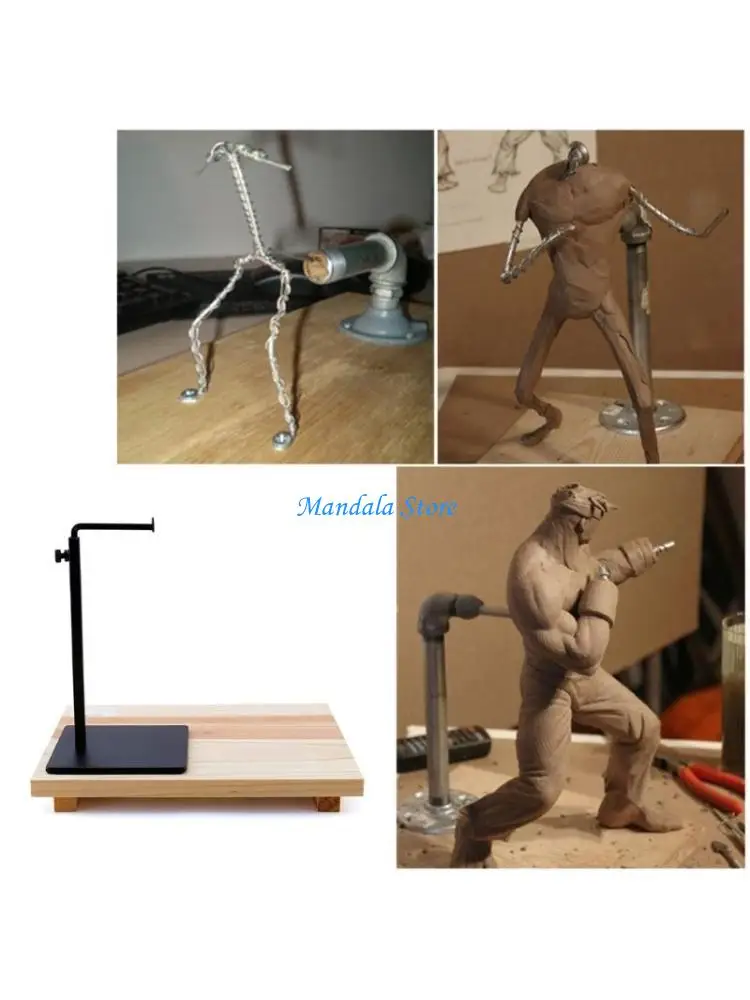 

U2JC Регулируемая подставка для глиняных скульптур с деревянной основой для резьбы по керамической глине