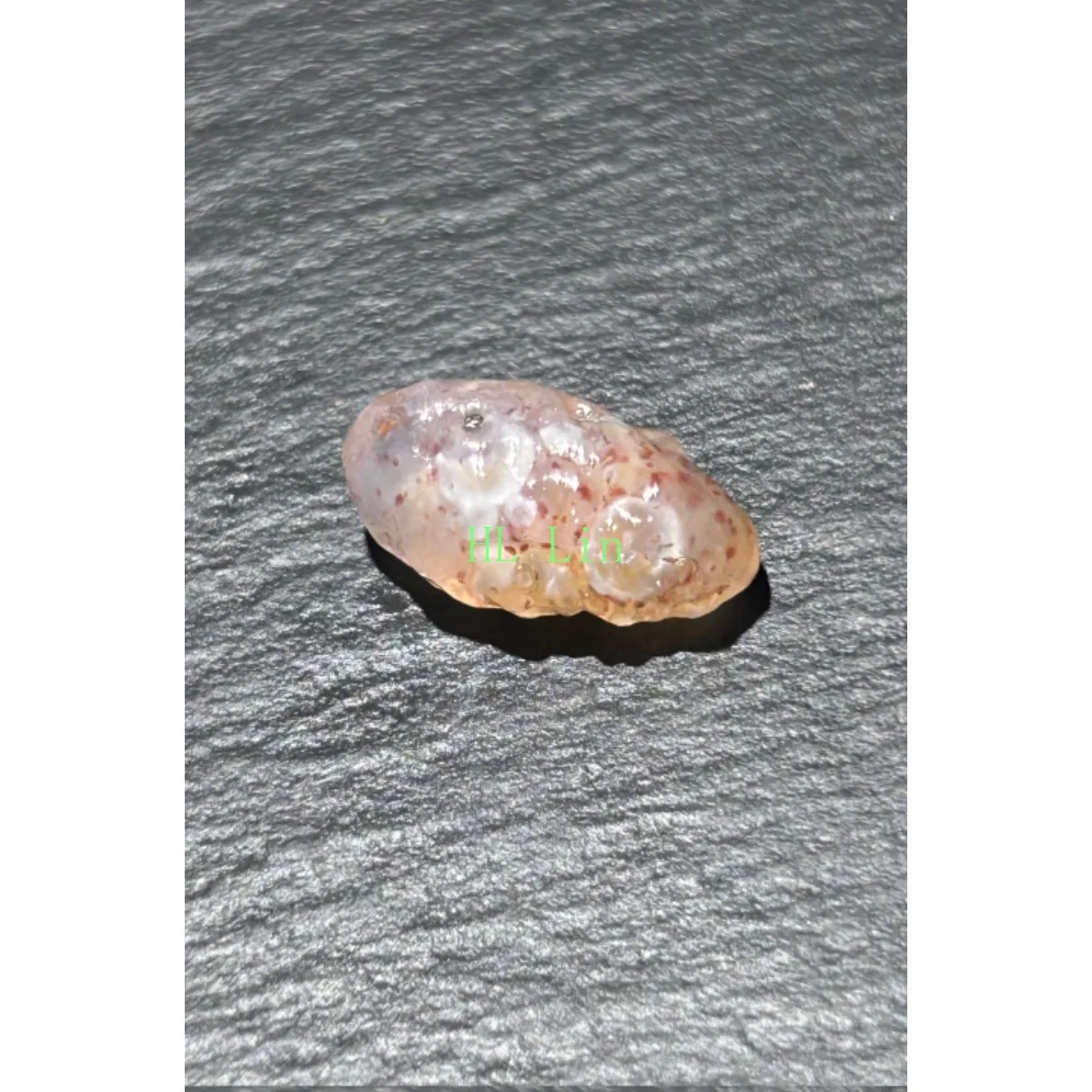 Palm Stone Candy Agate in Glass Vial, 10-15mm Natural Unpolished, Natural Beauty, Table Decor Collection.Candy Agate