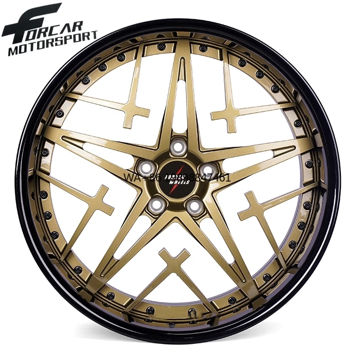 

Forcar Factory Direct Selling 2-Piece Design T6061 Best Price 20 21 22 23 Inch 5*112 5*114.3 New Forged Wheels for High Quality