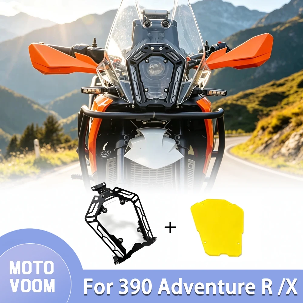 

For 390 Adventure R 390 Adventure X 390ADV R 390 ADV X Motorcycle Headlight Protection Headlamp Guard Cover 2025 2026