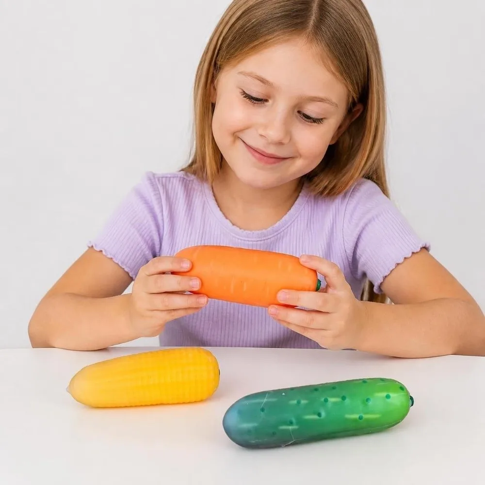 Wax Coating Carrot Squeeze Anxiety Relief Kneading Corn Fidget Funny Hand Relax Realistic Cucumber Pinch Children's Gifts