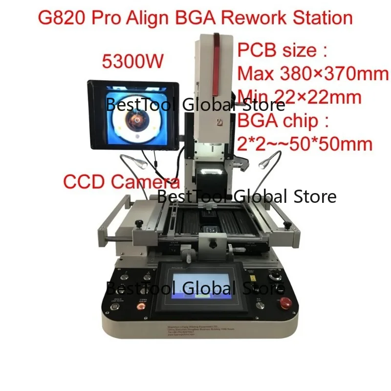 G820 Universal Semi-automatic Compact Align BGA Rework Station Server Notebook Laptops/Game Consoles Mobiles 220V 5300W