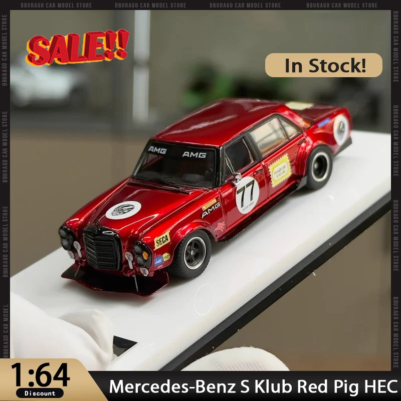 

Новая в наличии модель Glory 1:64 Mercedes-Benz S Club Red Pig из сплава Hec, выставка, литая под давлением, ограниченная серия, украшения на заказ T