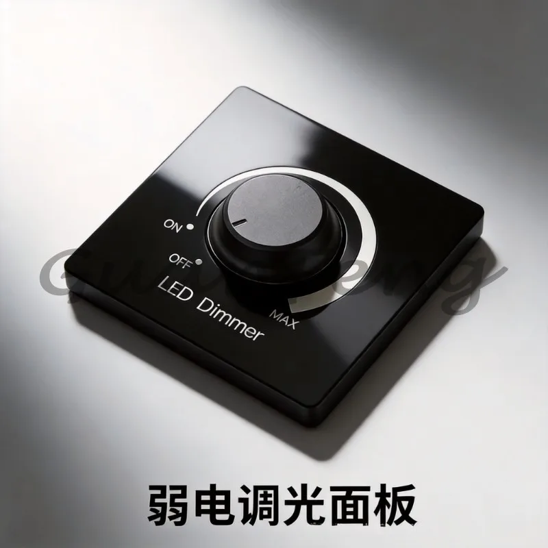 86 Type LED Dimmer Switch Panel, DC 12V 24V Constant Voltage Low Voltage Stepless Knob Dimmer for Light Strips