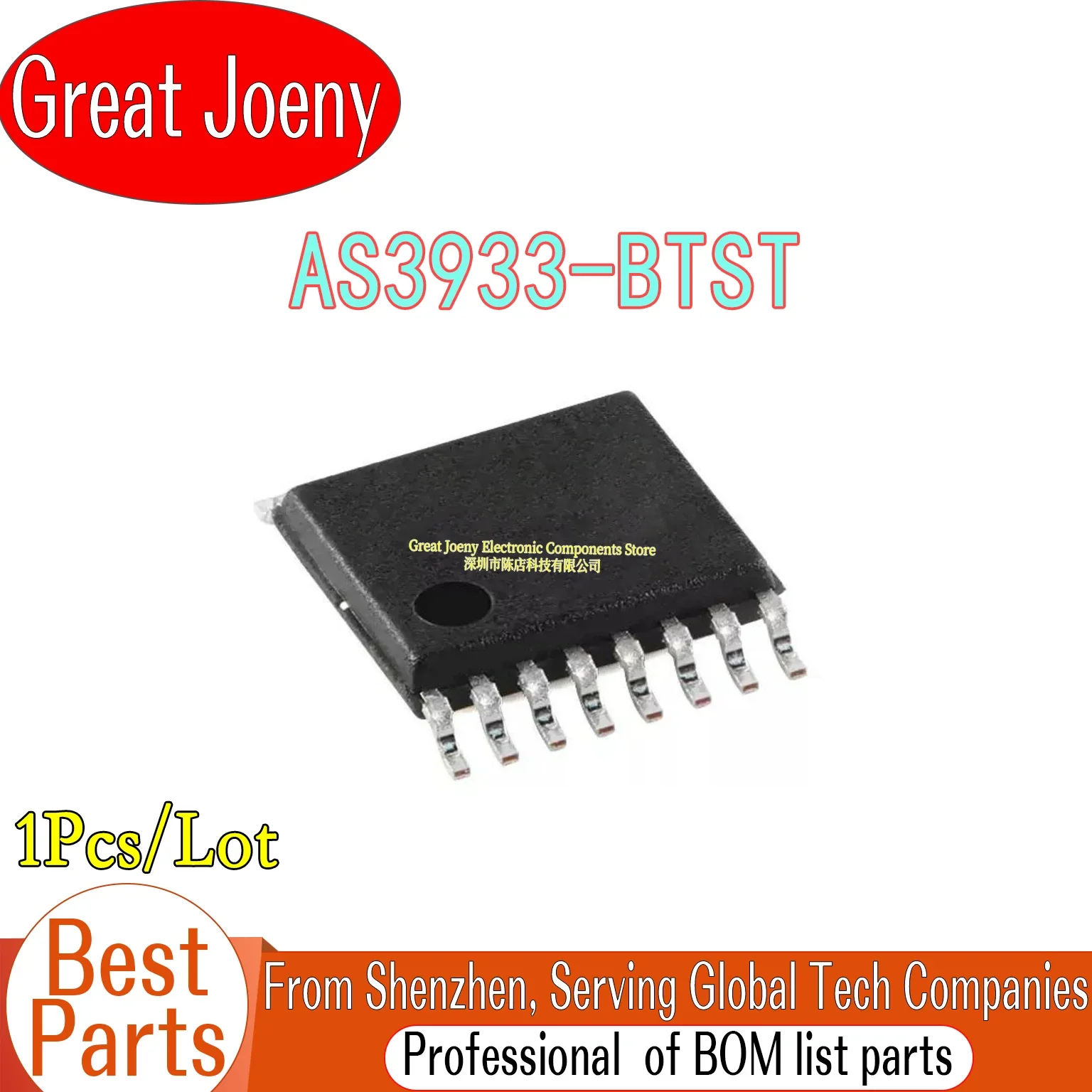 100% New Original AS3933-BTST AS3933 IC Chipset TSSOP-16 Bulk Best Price