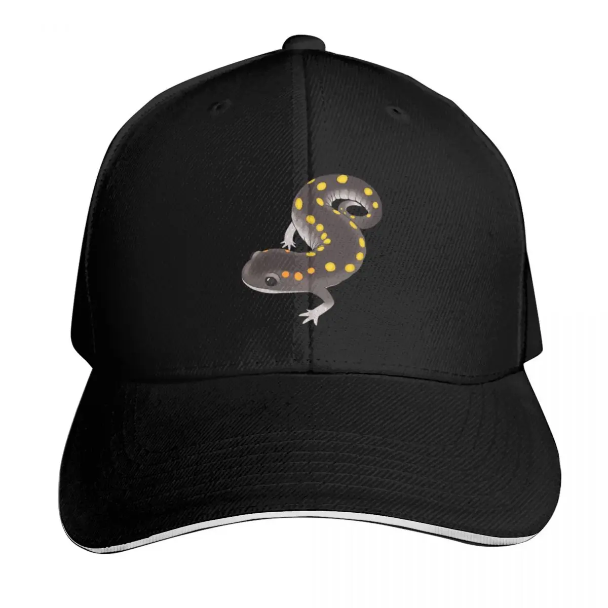 Spotted Salamander Baseball Cap Contrast Two Tone Brim Snapback Flat Bill Strapback Dad Hat