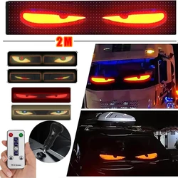Truck Devil Eye LED Matrix Pixel Panel Soft Foldable Remote Control Lighting Graffiti Scrolling Stickup Text Light Windshield