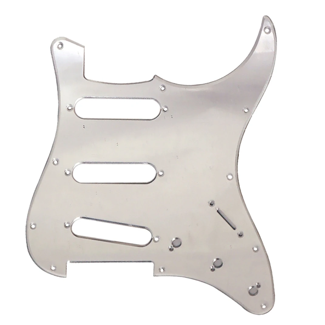 Mirror Guitar Pickguard 11 Holes ST SSS Guitar Scratch Plate with 11Pcs Pickguard Screws for FD ST Guitar Accessories A