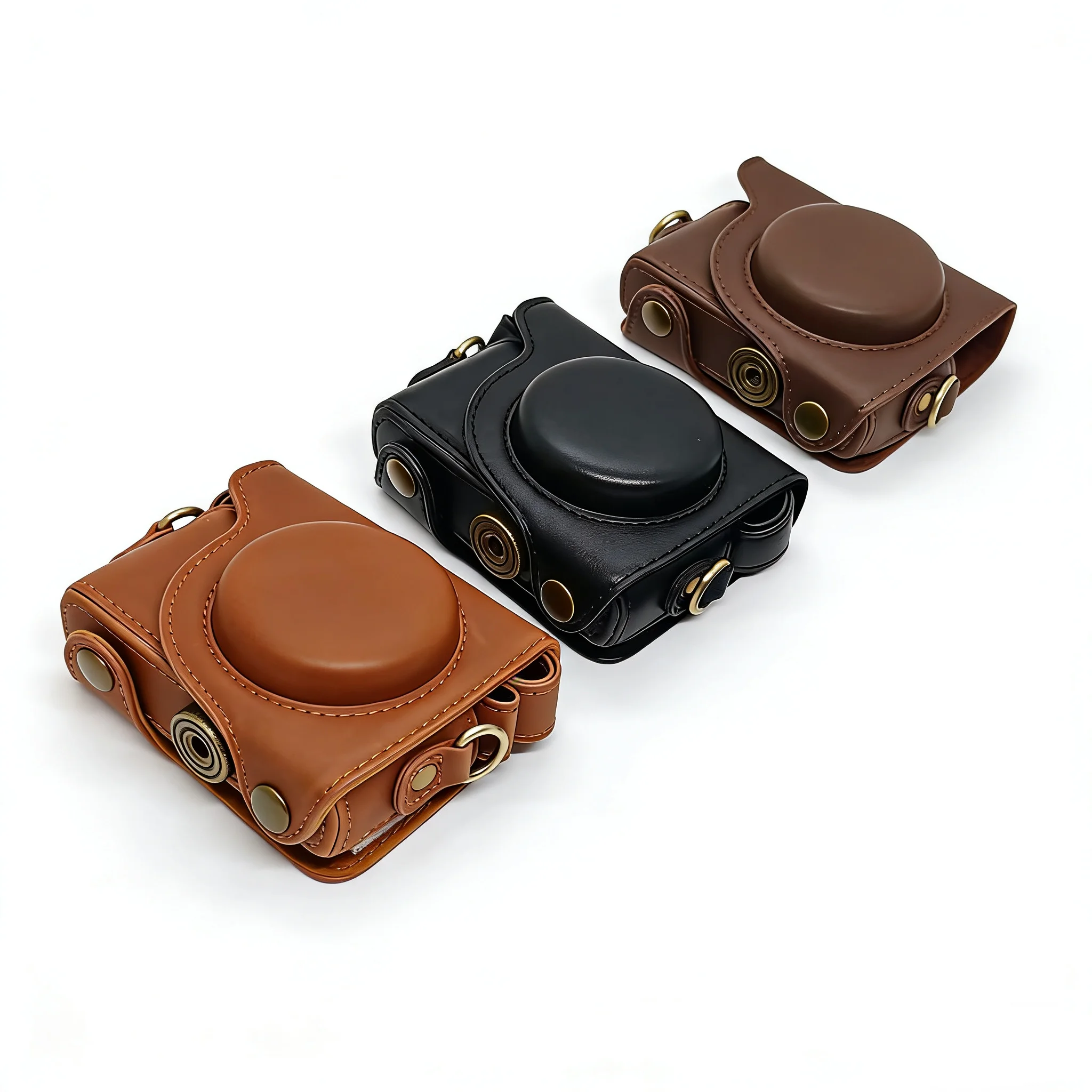 

PU Leather Case Shoulder Bag Hard Bags with Strap For Canon Powershot G9X G9 x Mark II 2 Digital Camera