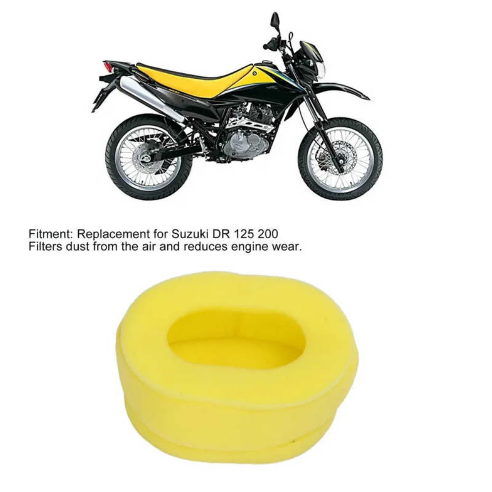 

Engine Air Intake Filter Cleaner Motorcycle Parts Replacement for Suzuki DR 125 200 Double Foam Yellow