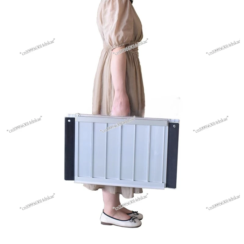 Accessible Aluminum Alloy Ramp Portable Non-slip Folding Mobile Staircase Ramp Wheelchair Ramp